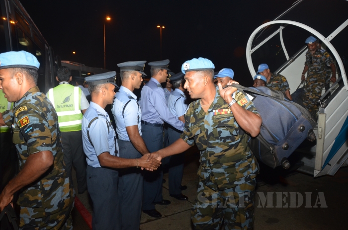 First Ever Set of SLAF Personnel of UNPK HELI-DEPLOYMENT (MINUSCA) Return to Sri Lanka