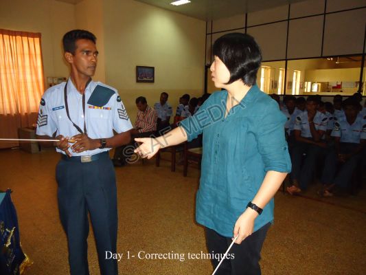 Two day workshop for SLAF military band By miss keiko kobayashy of Japan