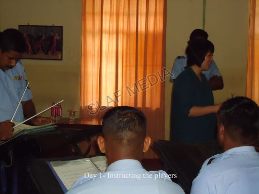Two day workshop for SLAF military band By miss keiko kobayashy of Japan