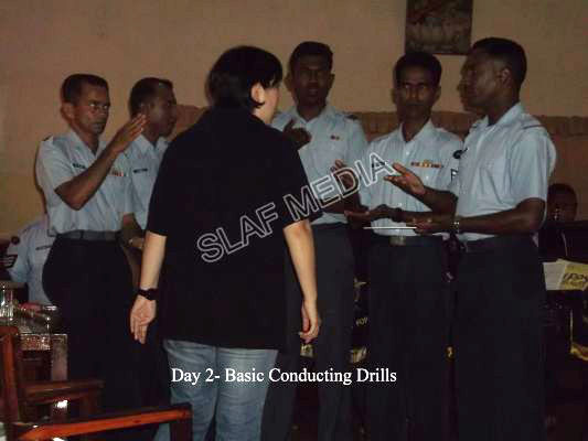 Two day workshop for SLAF military band By miss keiko kobayashy of Japan