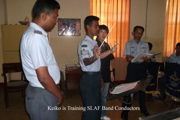 Two day workshop for SLAF military band By miss keiko kobayashy of Japan