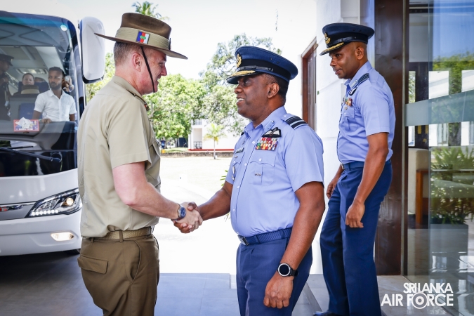 AUSTRALIAN DEFENCE COLLEGE DELEGATION VISITS AIR FORCE MUSEUM AT SRI LANKA AIR FORCE BASE RATHMALANA