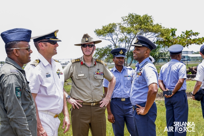 AUSTRALIAN DEFENCE COLLEGE DELEGATION VISITS AIR FORCE MUSEUM AT SRI LANKA AIR FORCE BASE RATHMALANA