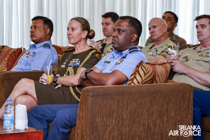 AUSTRALIAN DEFENCE COLLEGE DELEGATION VISITS AIR FORCE MUSEUM AT SRI LANKA AIR FORCE BASE RATHMALANA