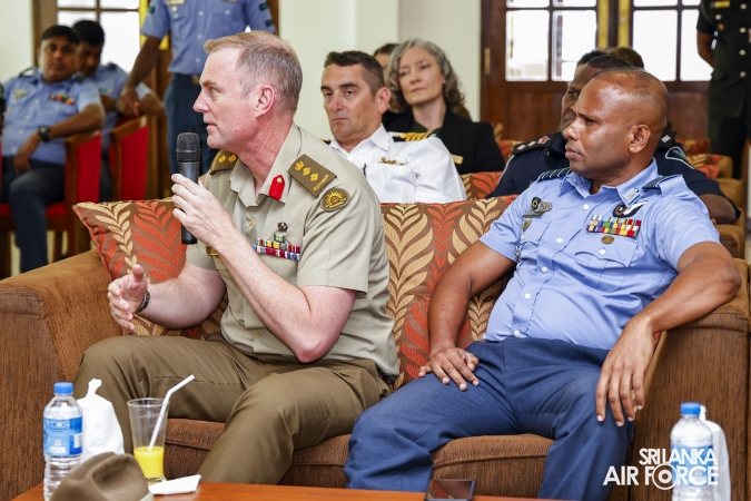 AUSTRALIAN DEFENCE COLLEGE DELEGATION VISITS AIR FORCE MUSEUM AT SRI LANKA AIR FORCE BASE RATHMALANA