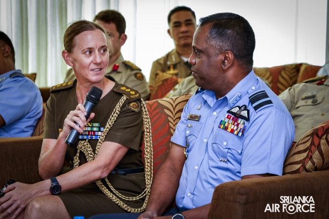 AUSTRALIAN DEFENCE COLLEGE DELEGATION VISITS AIR FORCE MUSEUM AT SRI LANKA AIR FORCE BASE RATHMALANA