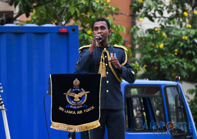 SLAF Band Conducts an Entertainment Program for Residents of Mihindusenpura Housing Scheme