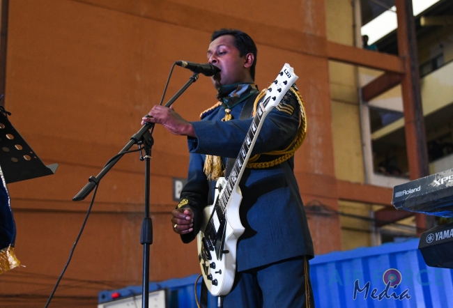 SLAF Band Conducts an Entertainment Program for Residents of Mihindusenpura Housing Scheme