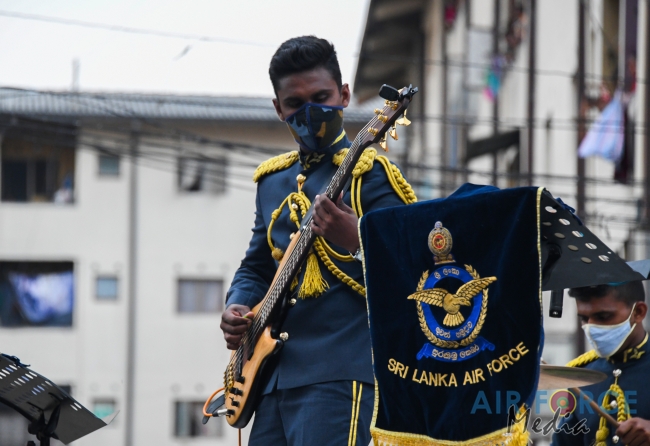 SLAF Band Conducts an Entertainment Program for Residents of Mihindusenpura Housing Scheme