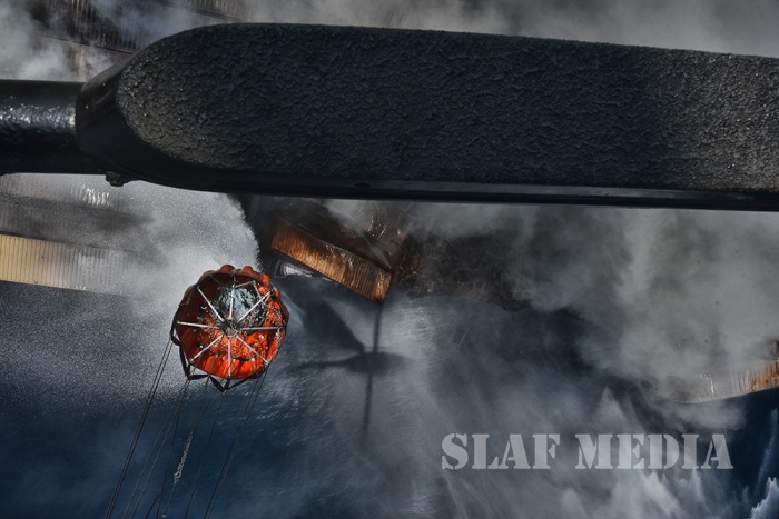 SLAF assists in Dousing Fire at MV Daniela