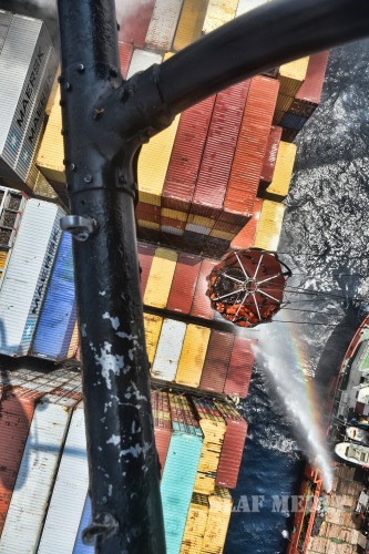 SLAF assists in Dousing Fire at MV Daniela