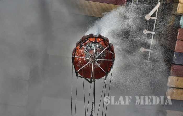 SLAF assists in Dousing Fire at MV Daniela