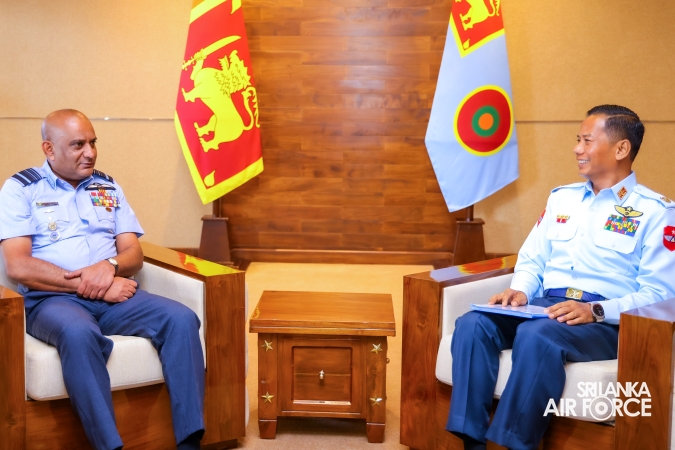 MYANMAR AIR FORCE DELEGATION CALLS ON THE COMMANDER OF THE SRI LANKA AIR FORCE