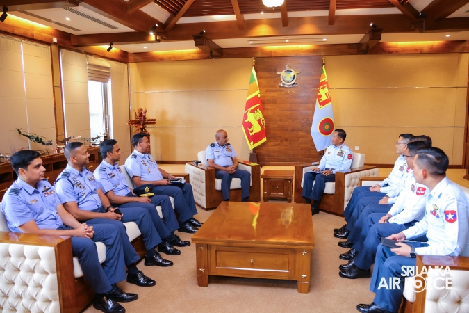 MYANMAR AIR FORCE DELEGATION CALLS ON THE COMMANDER OF THE SRI LANKA AIR FORCE