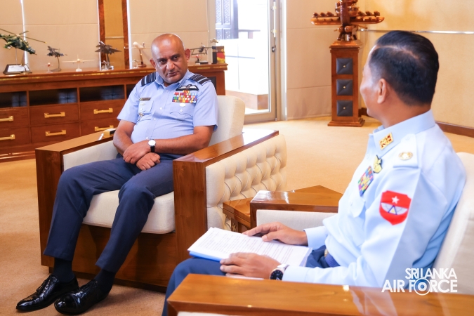 MYANMAR AIR FORCE DELEGATION CALLS ON THE COMMANDER OF THE SRI LANKA AIR FORCE