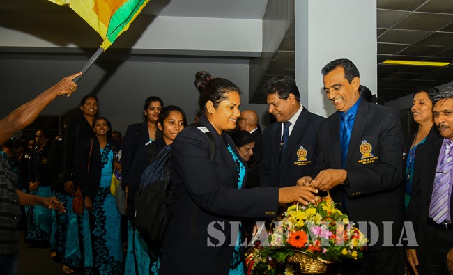 Asian Netball Champions Led by SLAF Player Returns to Sri Lanka