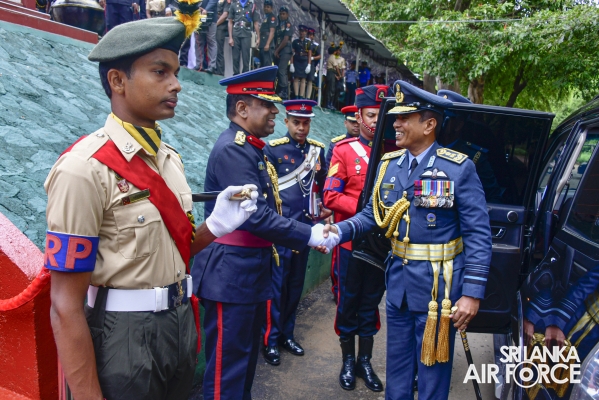 COMMANDER
OF THE AIR FORCE HONOURS ANANDA COLLEGE CADET PLATOON ACHIEVEMENTS AT
NCC CEREMONY