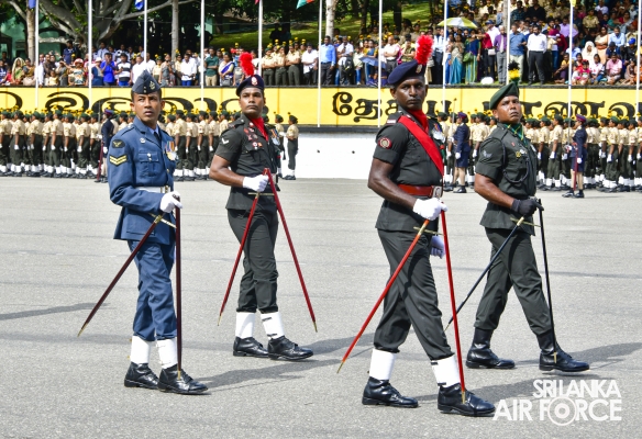 COMMANDER
OF THE AIR FORCE HONOURS ANANDA COLLEGE CADET PLATOON ACHIEVEMENTS AT
NCC CEREMONY