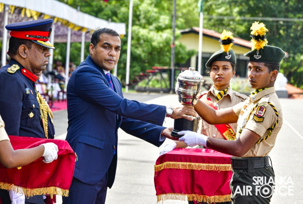 COMMANDER
OF THE AIR FORCE HONOURS ANANDA COLLEGE CADET PLATOON ACHIEVEMENTS AT
NCC CEREMONY