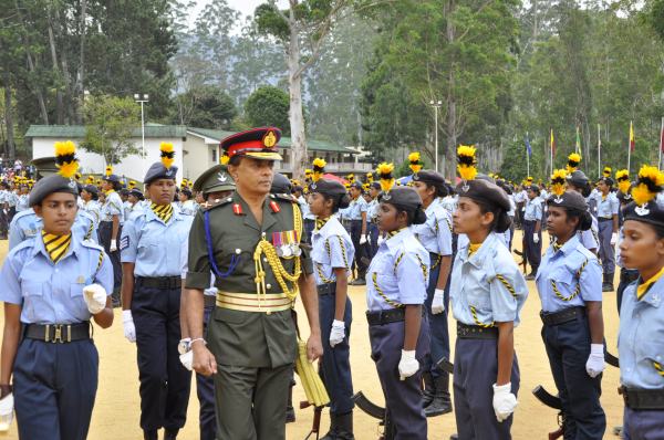 Passing
Out Parade of Annual Assessment Camp of NCC Air
Wing Cadets (Girls) Held at The Combat Training School
Diyatalawa