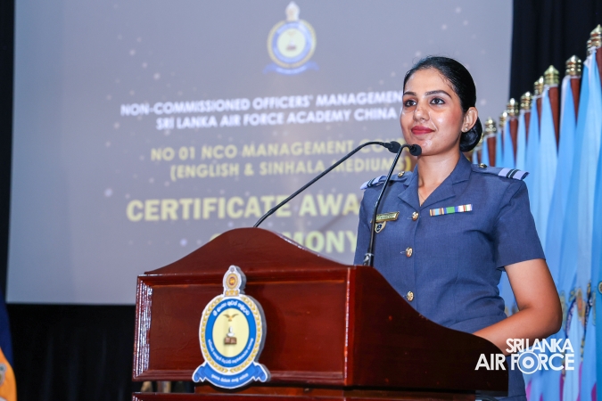 CERTIFICATE AWARDING CEREMONY OF NO. 01 NCOMC I ENGLISH AND SINHALA MEDIUM COURSES HELD AT SLAF ACADEMY CHINA BAY