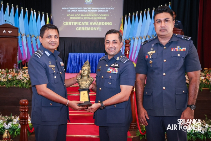 CERTIFICATE AWARDING CEREMONY OF NO. 01 NCOMC I ENGLISH AND SINHALA MEDIUM COURSES HELD AT SLAF ACADEMY CHINA BAY