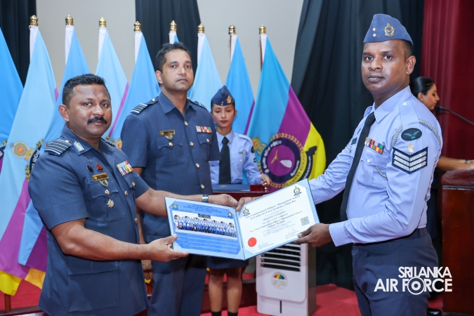 CERTIFICATE AWARDING CEREMONY OF NO. 01 NCOMC I ENGLISH AND SINHALA MEDIUM COURSES HELD AT SLAF ACADEMY CHINA BAY