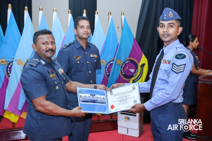 CERTIFICATE AWARDING CEREMONY OF NO. 01 NCOMC I ENGLISH AND SINHALA MEDIUM COURSES HELD AT SLAF ACADEMY CHINA BAY