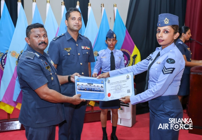 CERTIFICATE AWARDING CEREMONY OF NO. 01 NCOMC I ENGLISH AND SINHALA MEDIUM COURSES HELD AT SLAF ACADEMY CHINA BAY