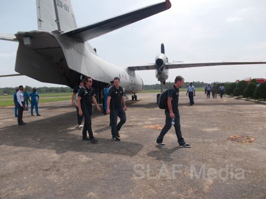 New Zealand Cricket Team flies to Hingurakgoda
