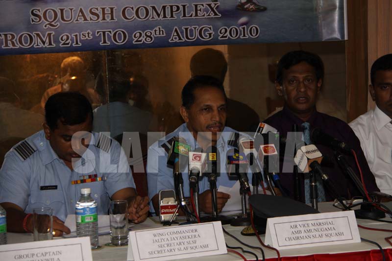 ගුවන් හමුදාව විවෘත ස්කොෂ් ශූරතා තරගාවලිය පිළිබඳ මාධ්යය දැනුවත් කරයි