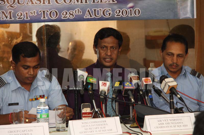 ගුවන් හමුදාව විවෘත ස්කොෂ් ශූරතා තරගාවලිය පිළිබඳ මාධ්යය දැනුවත් කරයි