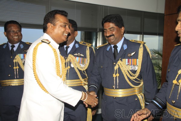 Commander of the Sri Lanka Navy, Vice Admiral Somathilake Dissanayake Visits SLAF HQ