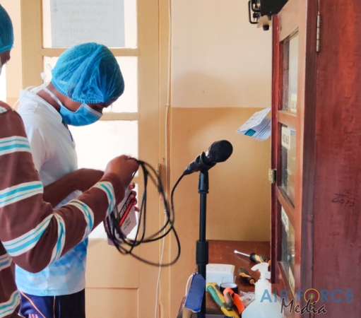 SLAF Installs CCTV Systems and PA Systems for Wards Treating COVID-19 Patients at Mulleriyawa Hospital