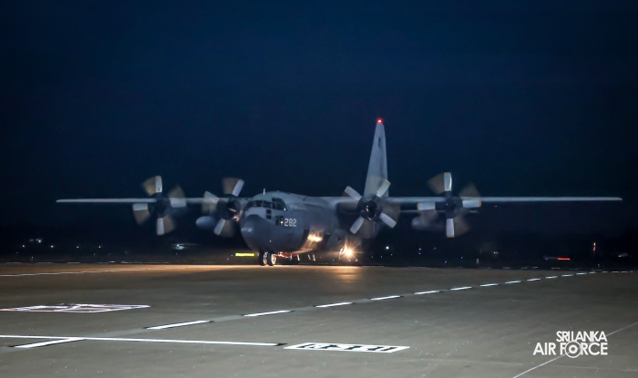 PAKISTAN AIR FORCE C-130 AIRCRAFT ARRIVES WITH HUMANITARIAN ASSISTANCE