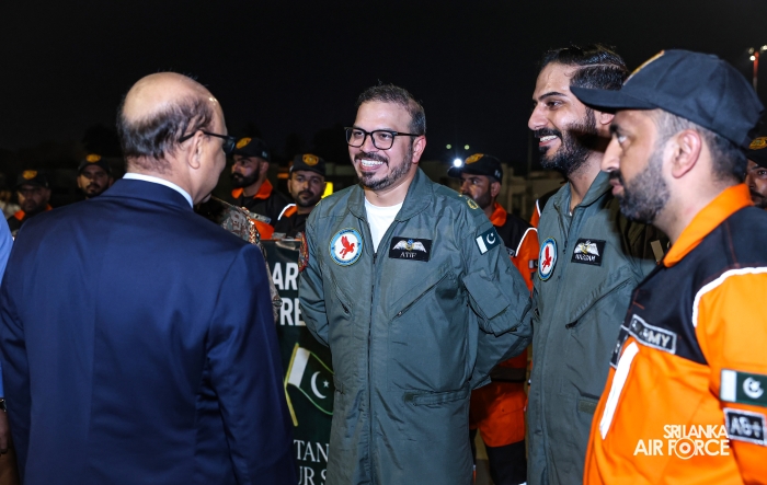 PAKISTAN AIR FORCE C-130 AIRCRAFT ARRIVES WITH HUMANITARIAN ASSISTANCE