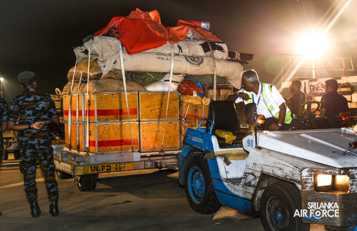 PAKISTAN AIR FORCE C-130 AIRCRAFT ARRIVES WITH HUMANITARIAN ASSISTANCE