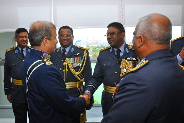 Chief of the Air Staff of the Pakistan Air Force Calls on the
Commander