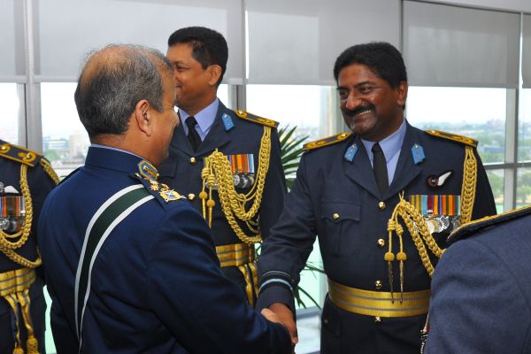 Chief of the Air Staff of the Pakistan Air Force Calls on the
Commander