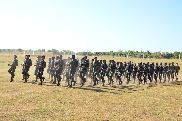 Paratroopers in action at SLAF Ampara
