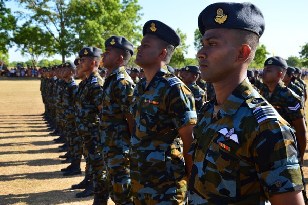 Paratroopers in action at SLAF Ampara