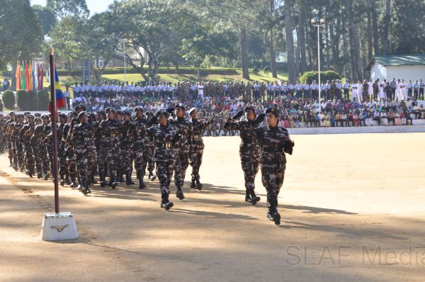 Recruits passing out in SLAF Station Diyatalawa