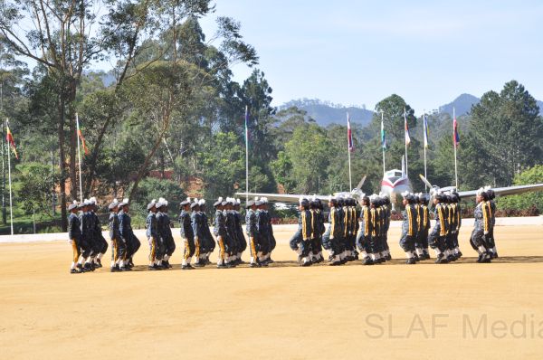 Recruits passing out in SLAF Station Diyatalawa