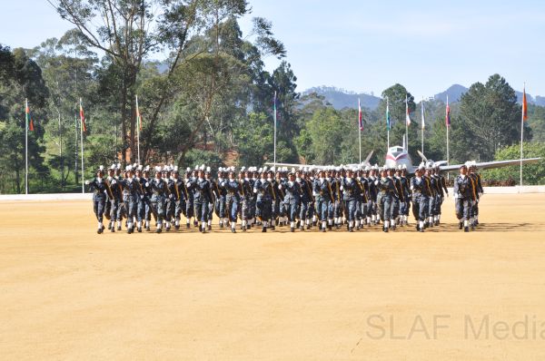 Recruits passing out in SLAF Station Diyatalawa