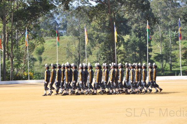 Recruits passing out in SLAF Station Diyatalawa