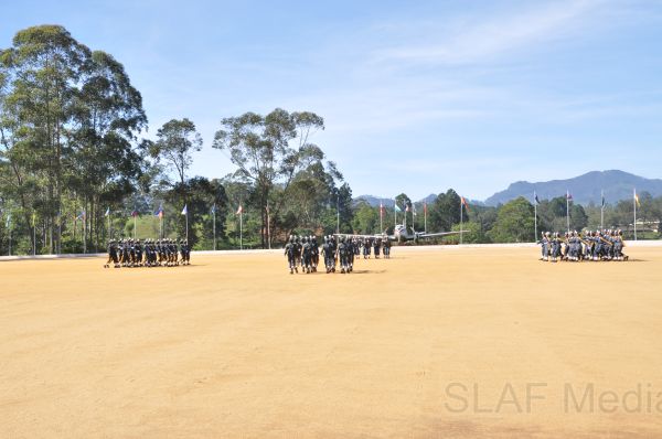 Recruits passing out in SLAF Station Diyatalawa