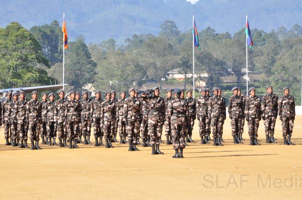 Recruits passing out in SLAF Station Diyatalawa