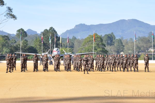 Recruits passing out in SLAF Station Diyatalawa