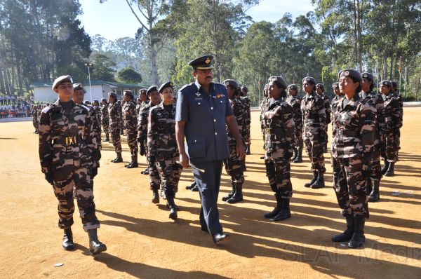 Recruits passing out in SLAF Station Diyatalawa
