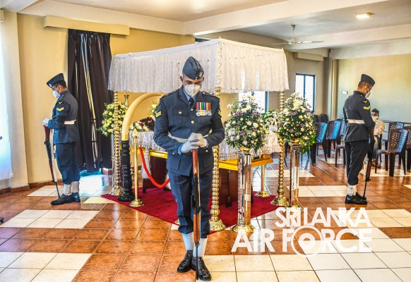 THE PRESIDENT PAYS LAST RESPECTS TO LATE AIR CHIEF MARSHAL PH MENDIS